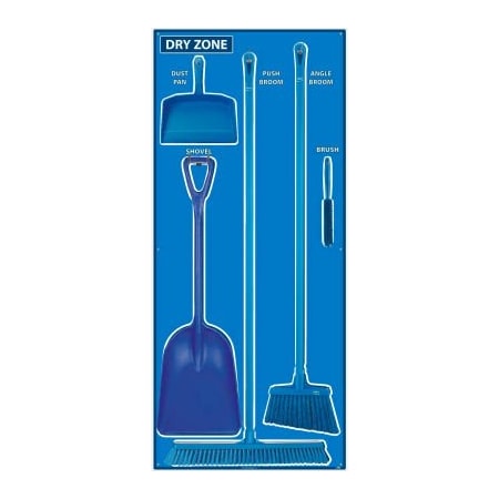 National Marker Co National Marker Dry Zone Shadow Board Combo Kit, Blue/Blue, 68 X 30, Pro Series Acrylic - SBK131FG SBK131FG